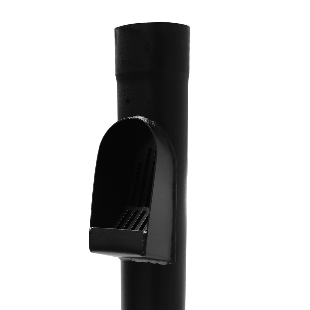 Kallos Aluminium bladafscheider 80 mm zwart - P.10 zwart (Prefa)