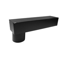 Kallos Stadsuitloop 60x100 mm 80 mm rond zwart Ral-9005 | Kallos