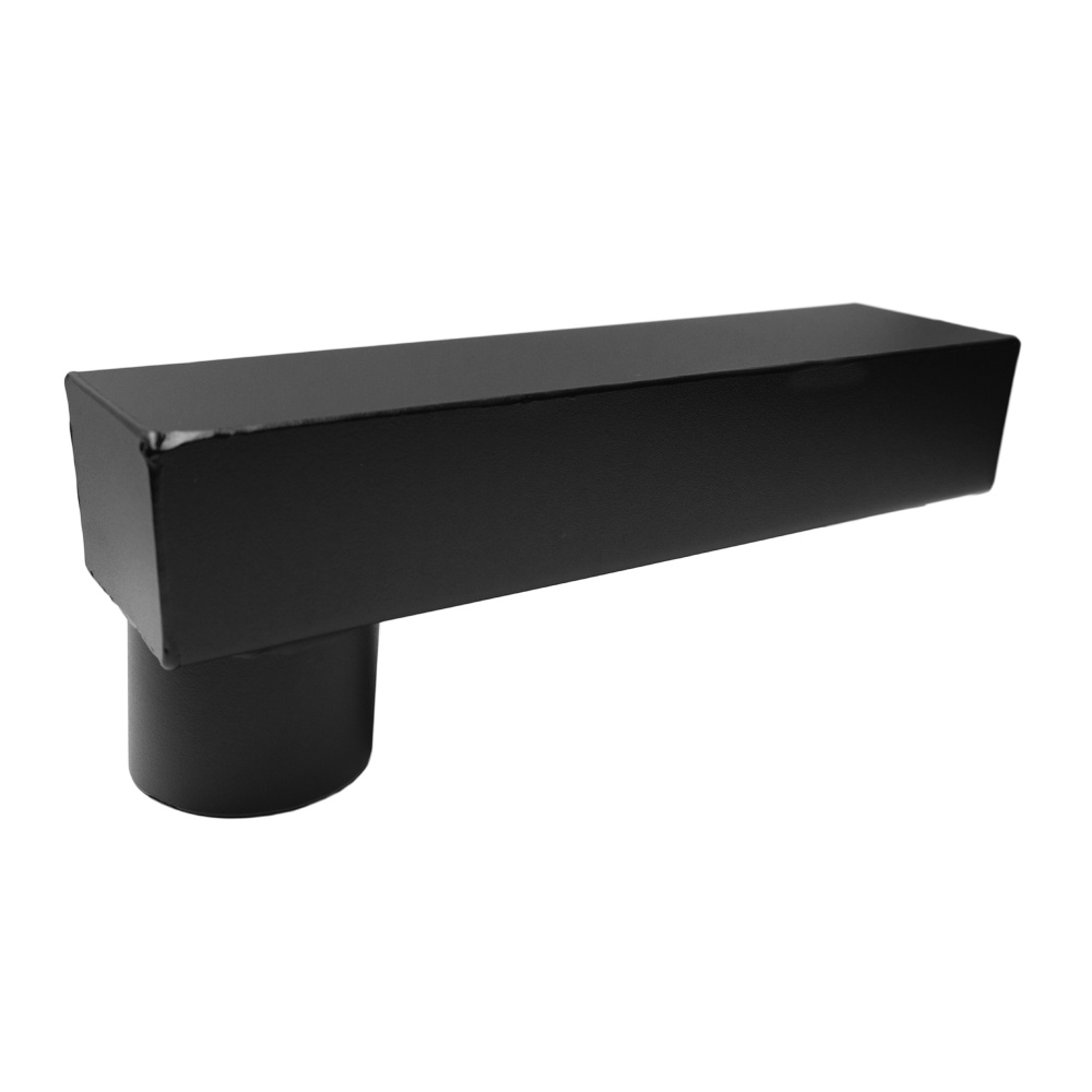 Kallos Stadsuitloop 60x100mm 80 mm rond zwart Ral-9005 fijnstructuur Kallos