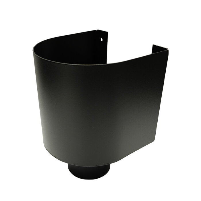 Kallos Aluminium vergaarbak Mini 80 mm P.10 zwart (Prefa / Kallos)