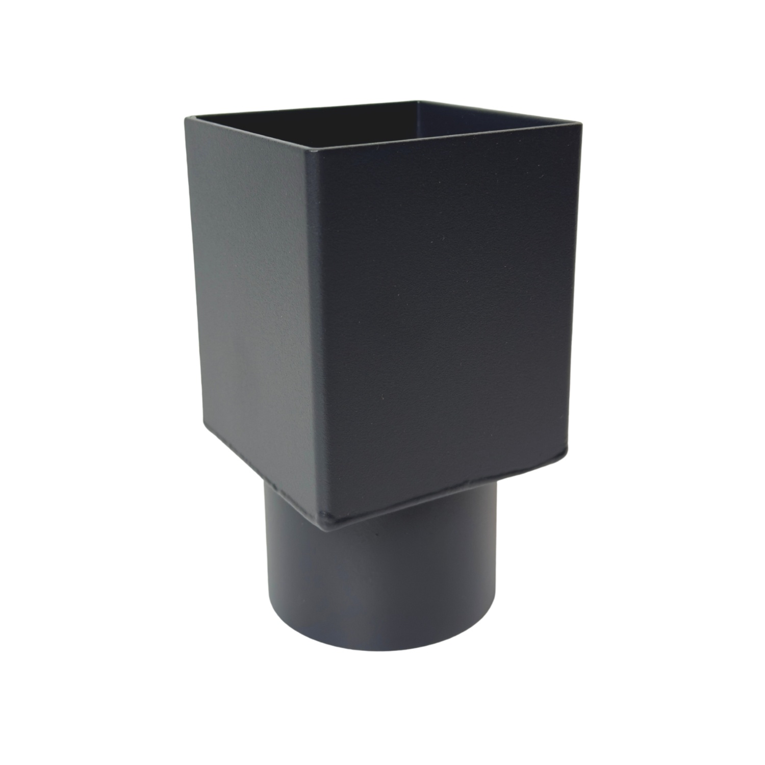 Kallos Verloop alu 80x80 naar rond 80 mm RAL-7021 fijnstructuur