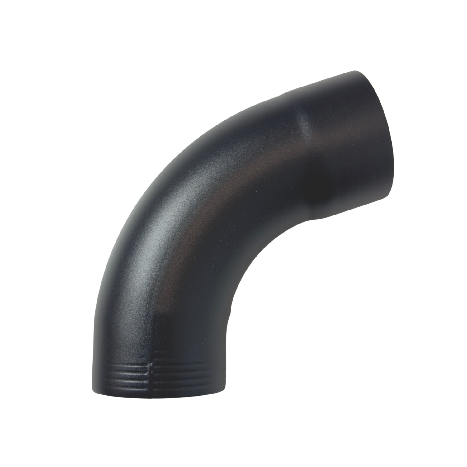 Kallos Aluminium bocht 72 graden 80 mm rond - antraciet RAL 7021 fijnstructuur (Kallos 0,7 mm)
