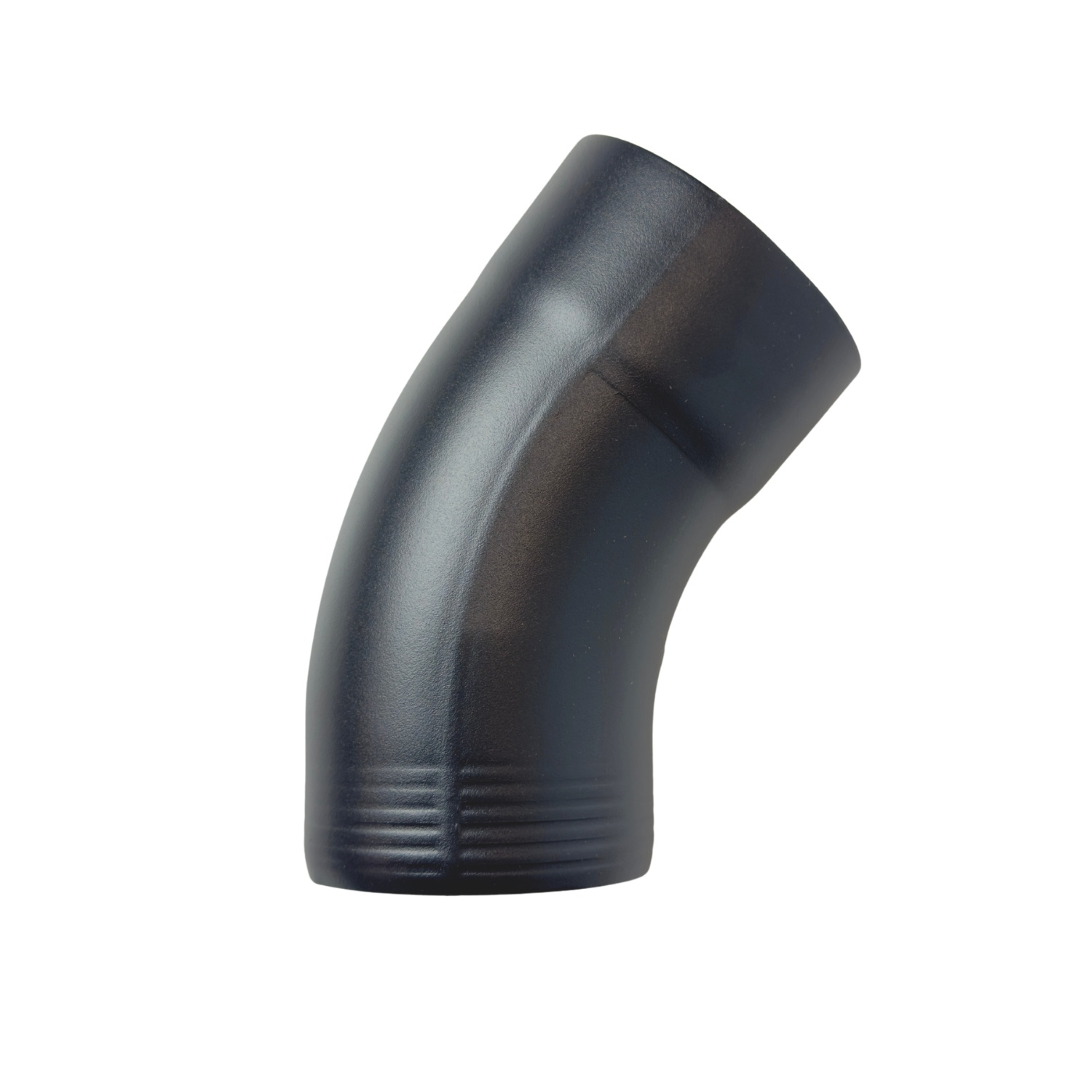 Kallos Aluminium bocht 40 graden 80 mm rond - antraciet RAL 7021 fijnstructuur (Kallos 0,7 mm)