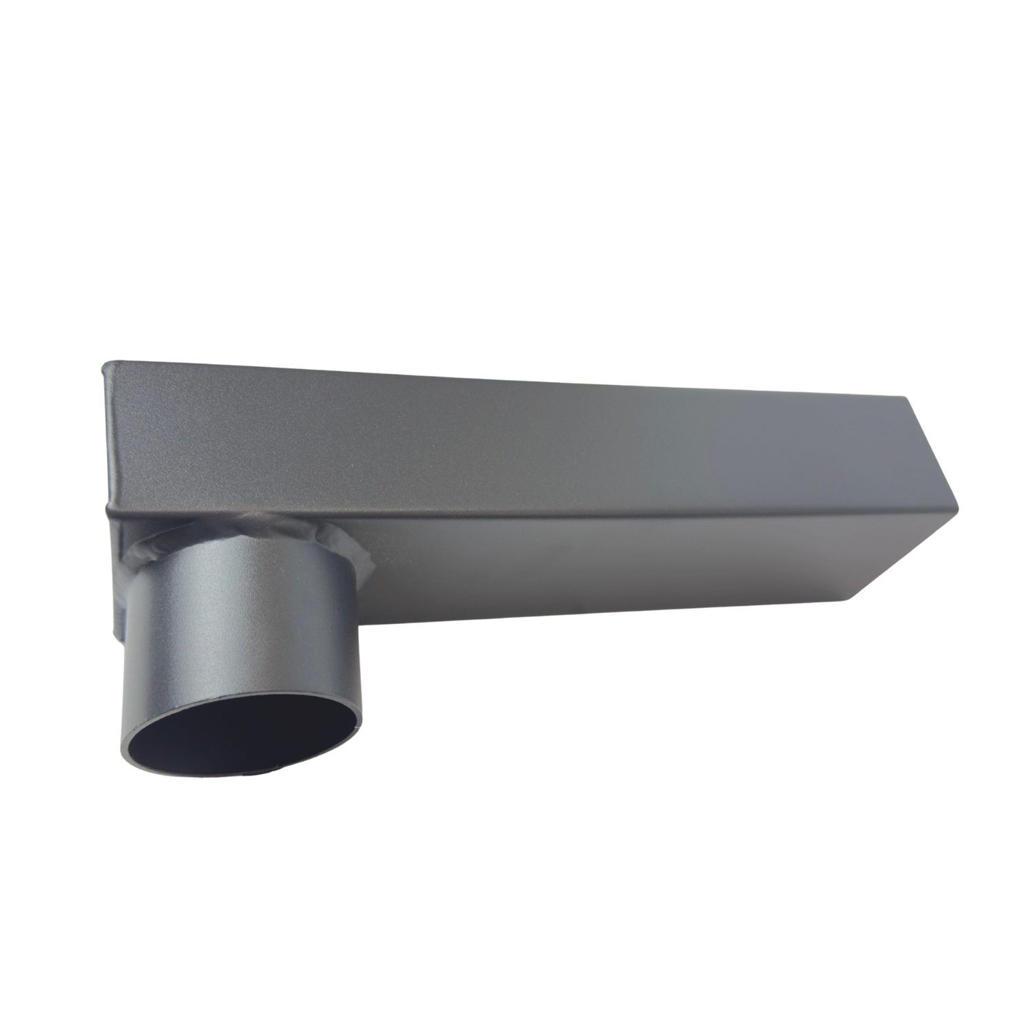 Kallos Aluminium stadsuitloop 60x80 mm passend in 80 mm rond - antraciet RAL 7021 fijnstructuur (Kallos 2,0 mm)