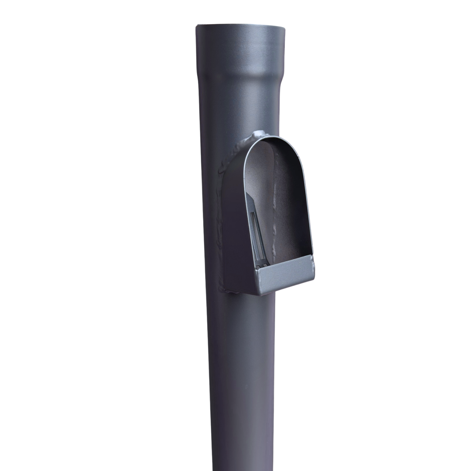 Kallos Aluminium bladafscheider 80 mm rond - antraciet RAL 7021 fijnstructuur (Kallos 2,0 mm)
