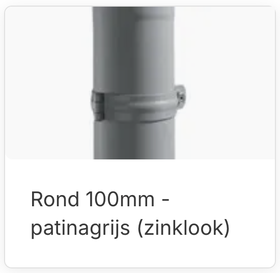 Aluminium regenpijp 100mm patina grijs zink look