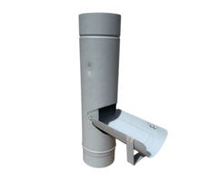 Prefa Regentonklep 100 mm patinagrijs | Prefa