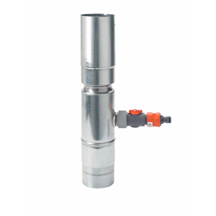 Rheinzink Zinken hemelwateropvang 80 mm rond met Gardena-aansluiting (Rheinzink)