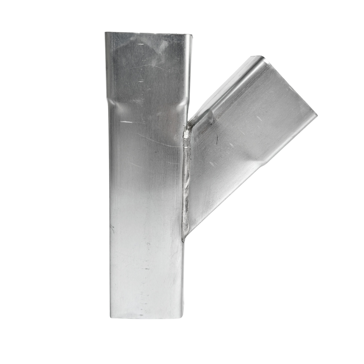 Nedzink T-stuk zink 80x80 mm vierkant 45 graden