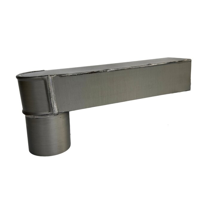 Nedzink Zinken stadsuitloop 60x80 mm naar 80 mm rond grijs Nova - 330 mm lang (NedZink)