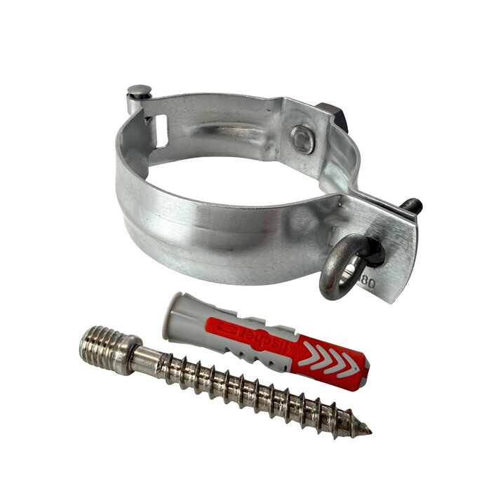 Nedzink Zinken regenpijpbeugelset 80 mm M10 - set met montage-opties