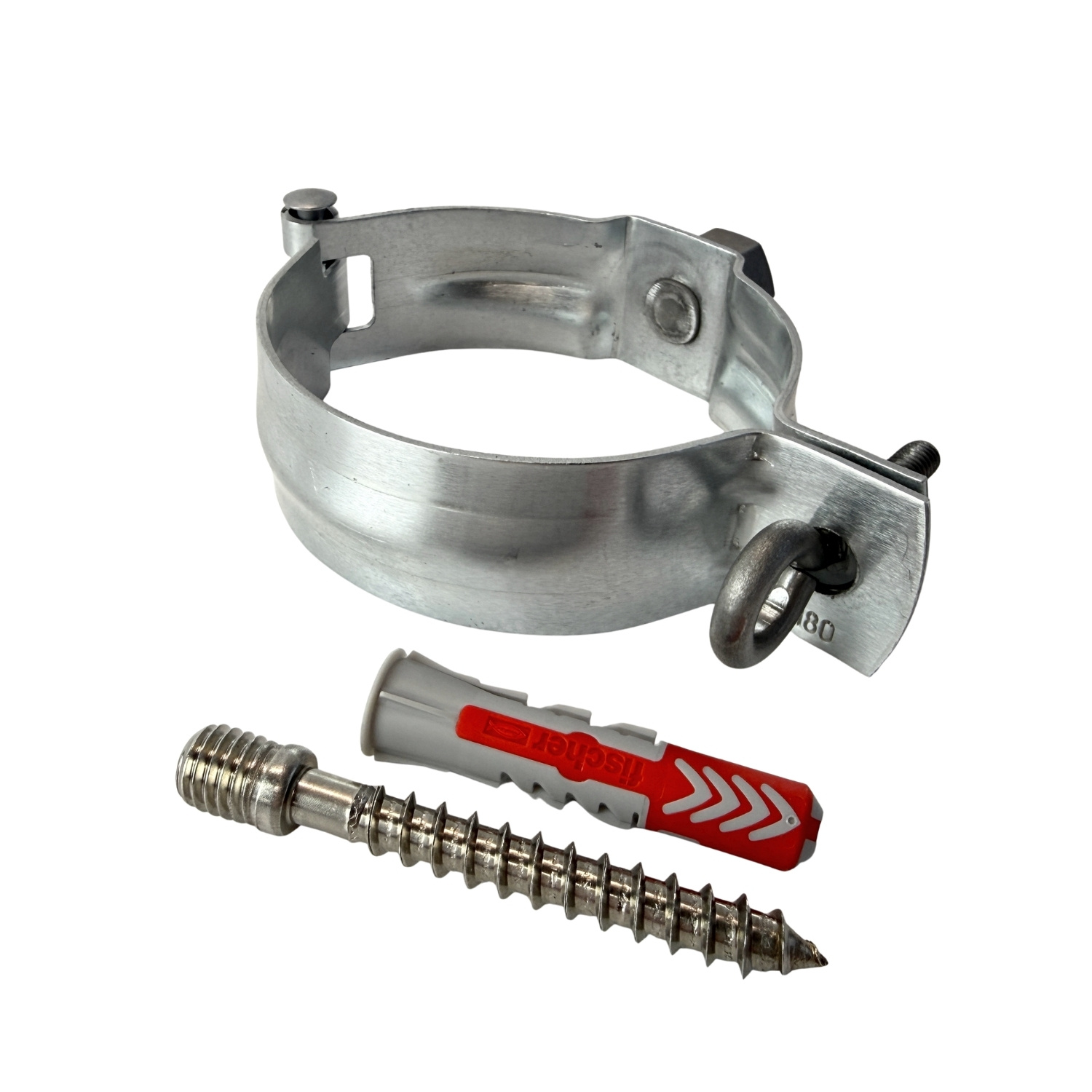 Nedzink Zinken regenpijpbeugelset 80 mm M10 - set met montage-opties