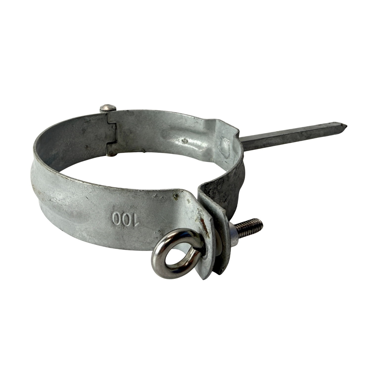 Nedzink Gegalvaniseerde scharnierpenbeugel 100 mm rond - standaard, t.b.v. wrong