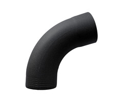 Prefa Bocht 72 graden 80 mm P.10 zwart | Prefa