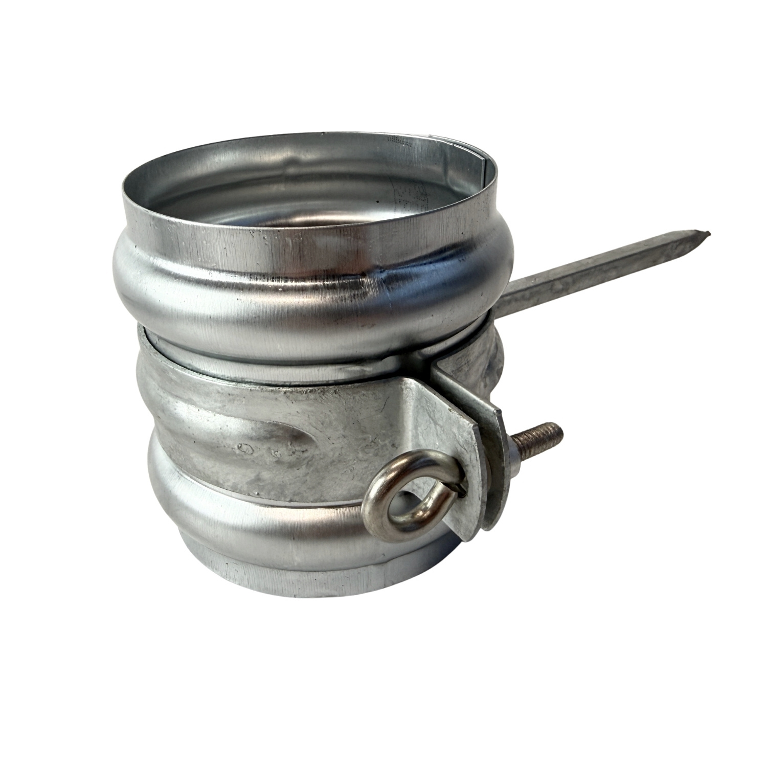 Scharnierpenbeugel 80 mm gegalv. (STANDAARD)