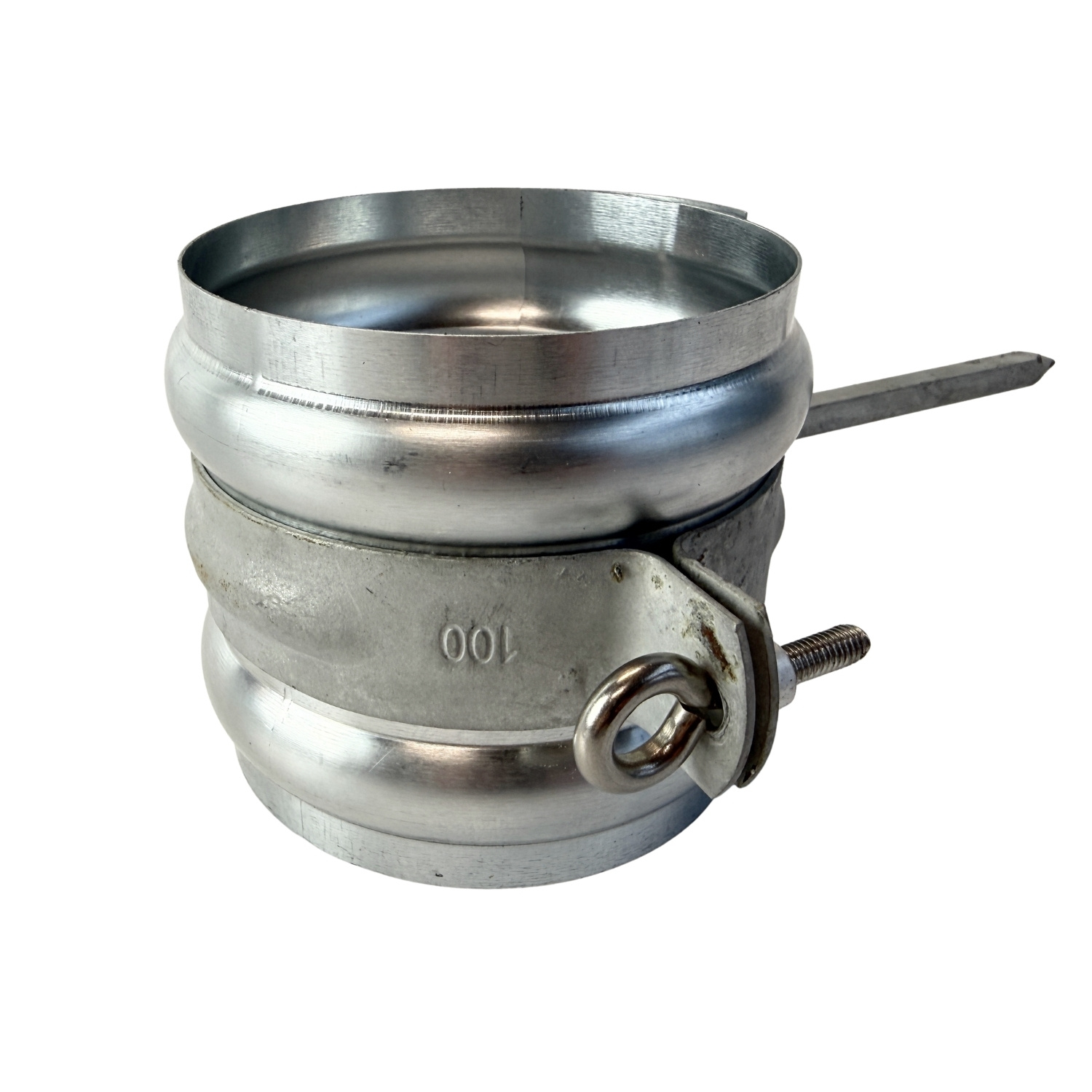 Scharnierpenbeugel 100 mm gegalv. (STANDAARD)