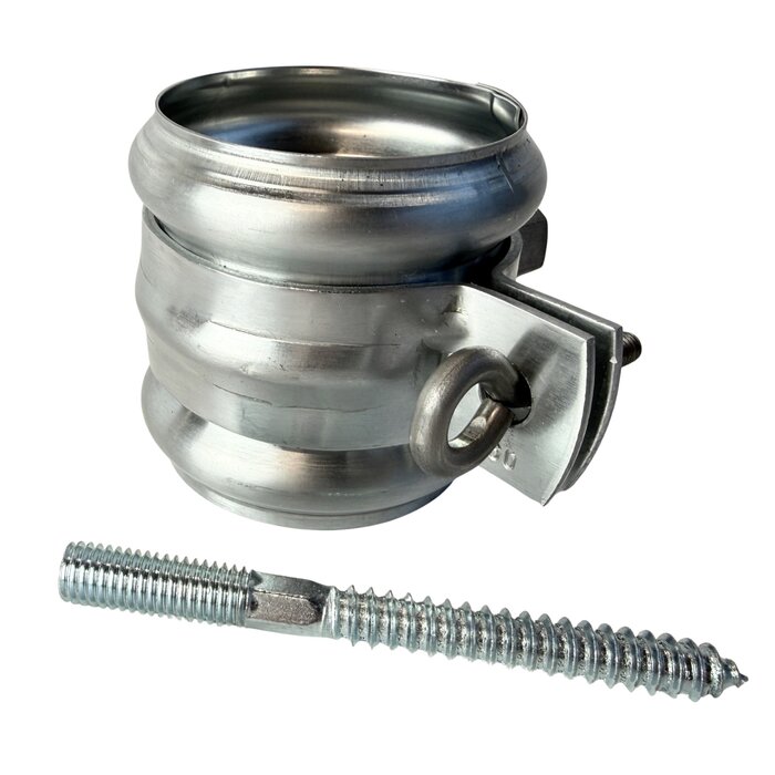 Zinken regenpijpbeugels 60 mm M10 - set met montage-opties