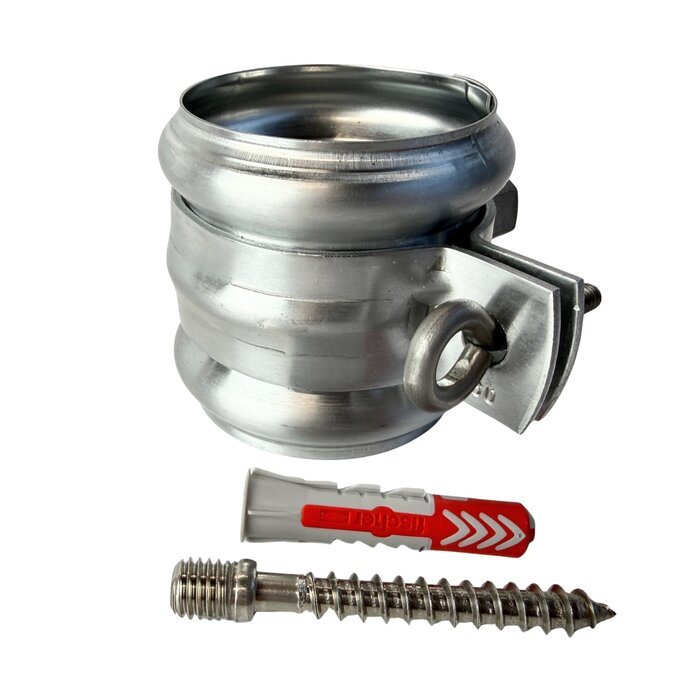 Huismerk Zinken regenpijpbeugels 60 mm M10 - set met montage-opties