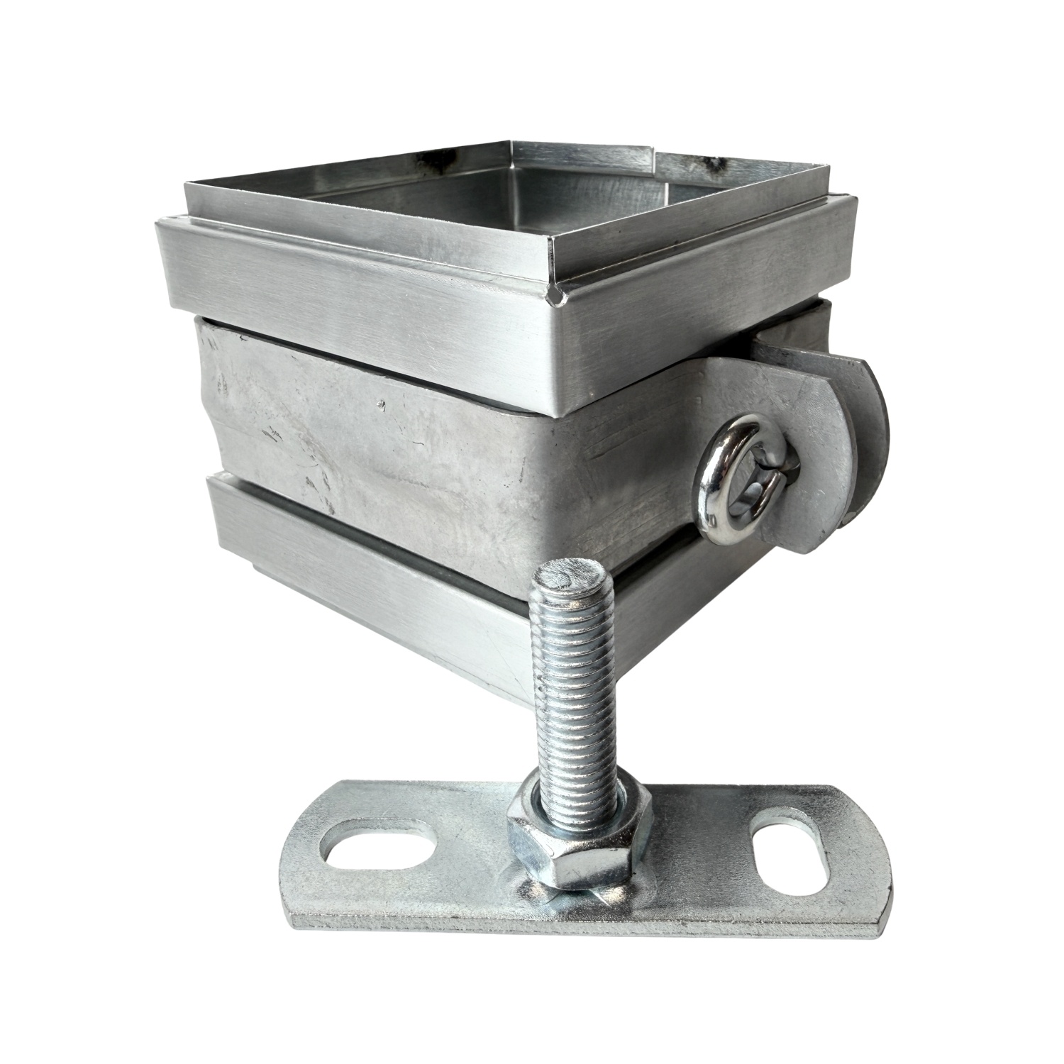 Vierkanten gegalv. 80x80 mm regenpijpbeugel. M10 + schroefpen 100 mm - SET