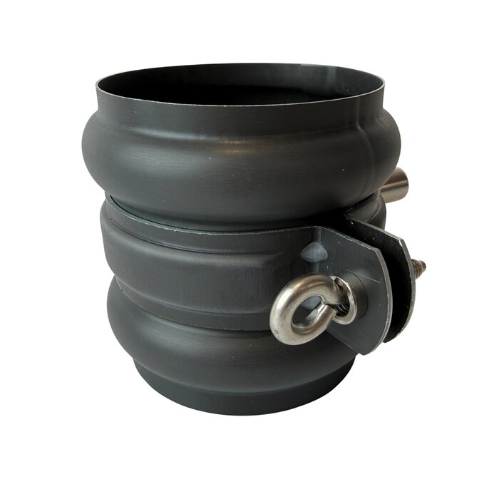Nedzink Gegalvaniseerde scharnierpijpbeugelset 80 mm M8/M10 zwart Noir (NedZink)
