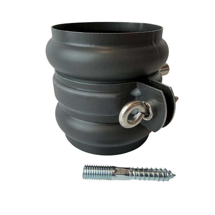 Nedzink Gegalvaniseerde scharnierpijpbeugelset 80 mm M8/M10 zwart Noir (NedZink)