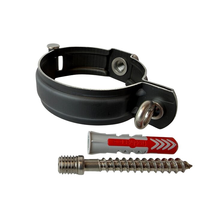 Nedzink Gegalvaniseerde scharnierpijpbeugelset 80 mm M8/M10 zwart Noir (NedZink)