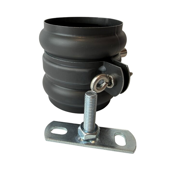 Nedzink Gegalvaniseerde scharnierpijpbeugelset 80 mm M8/M10 zwart Noir (NedZink)