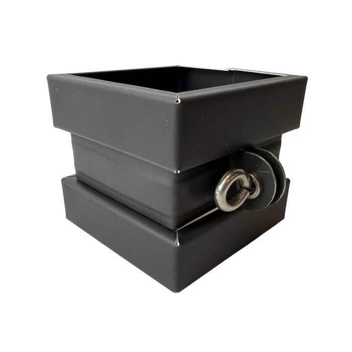 Nedzink Zinken beugelset 80x80 mm vierkant M10 zwart Noir (NedZink)