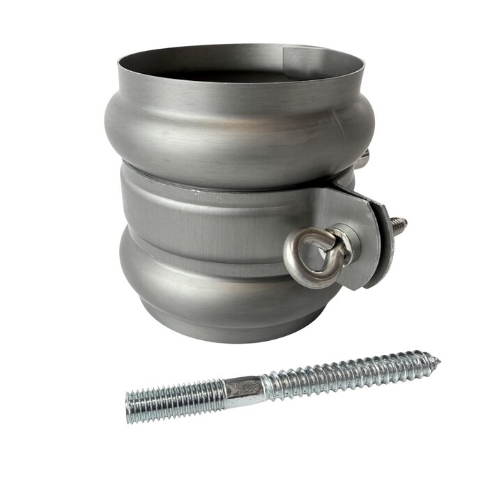 Nedzink Scharnierpijpbeugel 82 mm M8/M10 grijs Nova (NedZink, t.b.v. wrong)