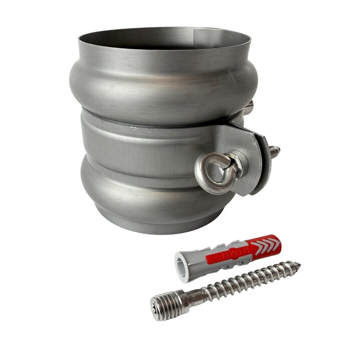 Nedzink Scharnierpijpbeugel 82 mm M8/M10 grijs Nova (NedZink, t.b.v. wrong)