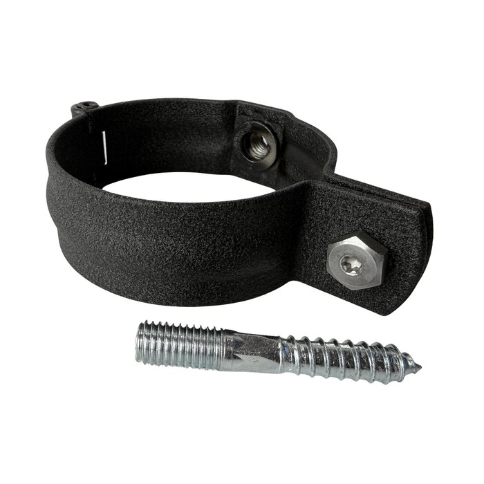 Prefa Aluminium scharnierbeugelset M10 80 mm P.10 zwart - set met montage-opties (Prefa)