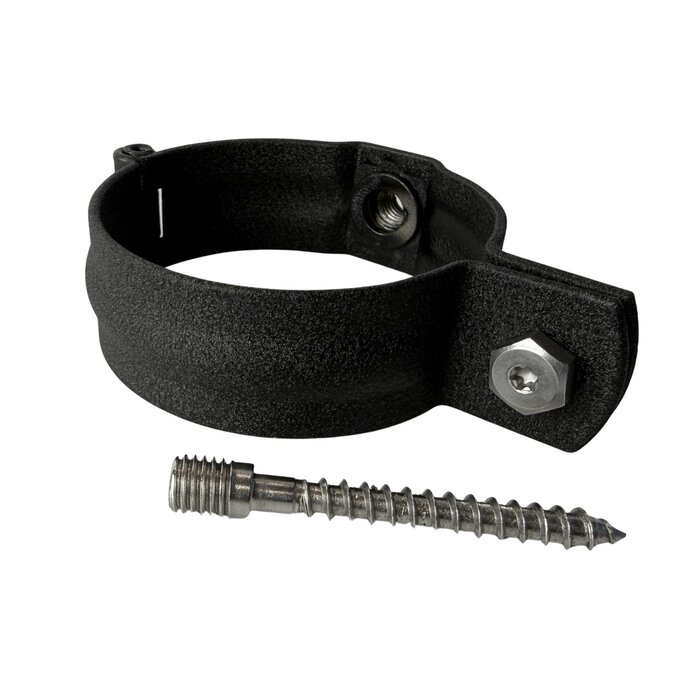 Prefa Aluminium scharnierbeugelset M10 80 mm P.10 zwart - set met montage-opties (Prefa)