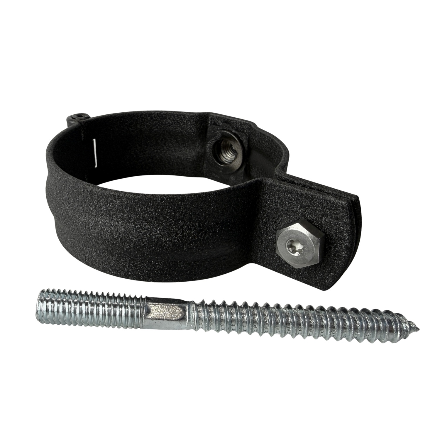 Prefa Aluminium scharnierbeugelset M10 80 mm P.10 zwart - set met montage-opties (Prefa)