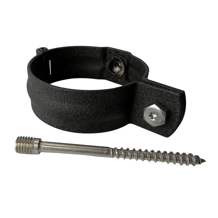Prefa Aluminium scharnierbeugelset M10 80 mm P.10 zwart - set met montage-opties (Prefa)