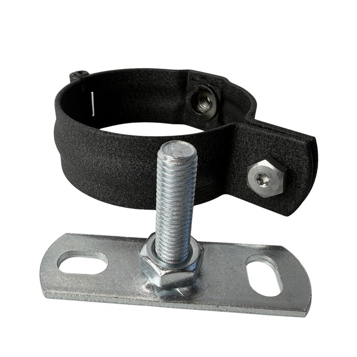 Prefa Aluminium scharnierbeugelset M10 80 mm P.10 zwart - set met montage-opties (Prefa)