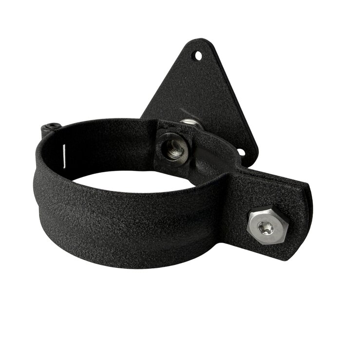 Prefa Aluminium scharnierbeugelset M10 80 mm P.10 zwart - set met montage-opties (Prefa)