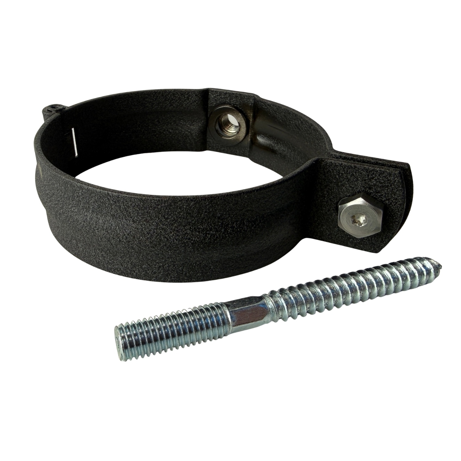 Prefa Aluminium scharnierbeugelset M10 100 mm P.10 zwart - set met montage-opties (Prefa)