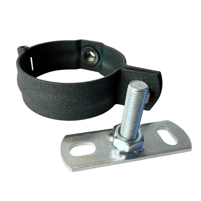 Prefa Aluminium scharnierbeugelset M10 80 mm - P.10 antraciet - set met montage-opties (Prefa)