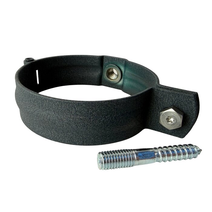 Prefa Aluminium scharnierbeugelset M10 100 mm rond - P.10 antraciet (Prefa)