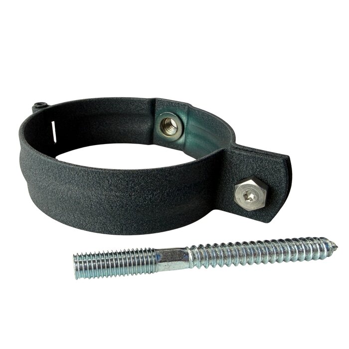 Prefa Aluminium scharnierbeugelset M10 100 mm rond - P.10 antraciet (Prefa)
