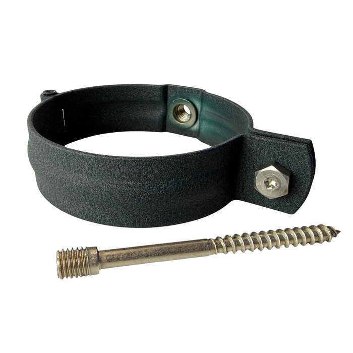 Prefa Aluminium scharnierbeugelset M10 100 mm rond - P.10 antraciet (Prefa)