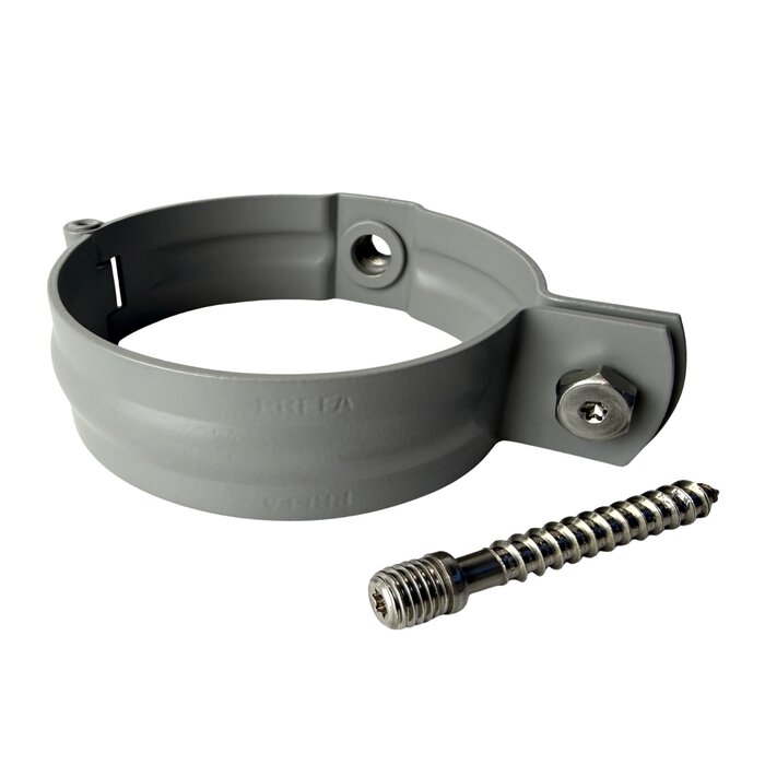 Prefa Aluminium scharnierbeugelset M10 100 mm - patinagrijs zinklook - set met montage-opties (Prefa)