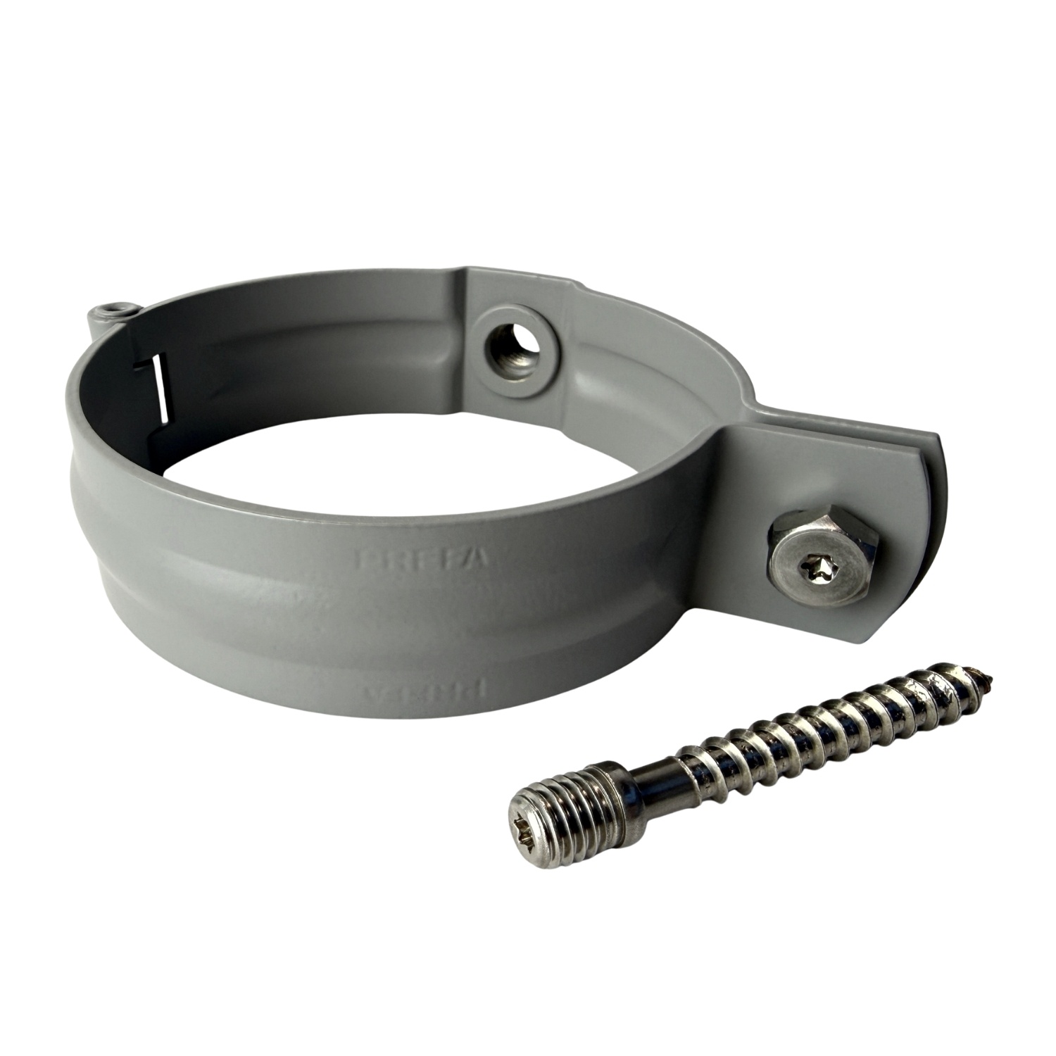Prefa Aluminium scharnierbeugelset M10 100 mm - patinagrijs zinklook - set met montage-opties (Prefa)