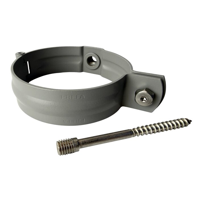 Prefa Aluminium scharnierbeugelset M10 100 mm - patinagrijs zinklook - set met montage-opties (Prefa)