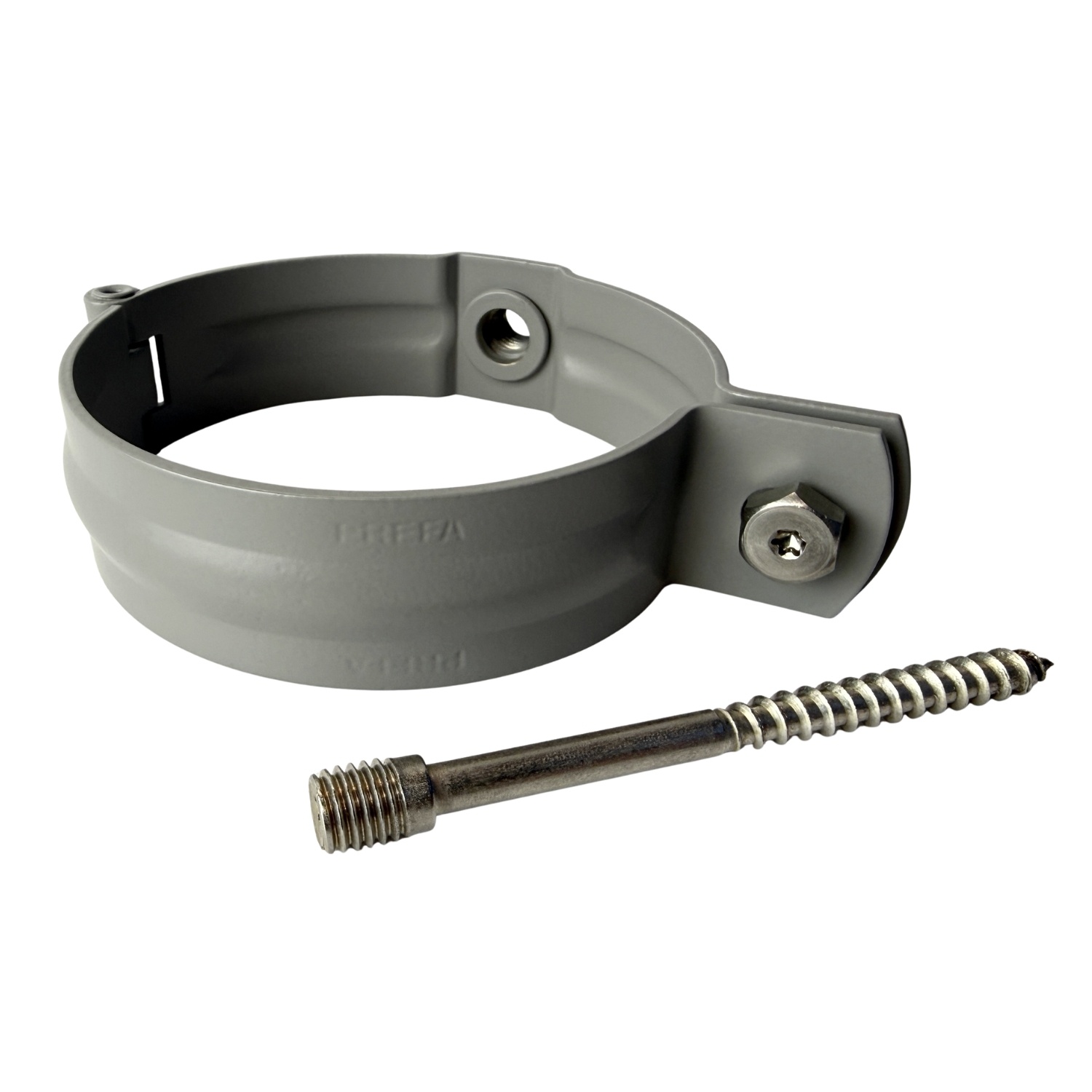 Prefa Aluminium scharnierbeugelset M10 100 mm - patinagrijs zinklook - set met montage-opties (Prefa)