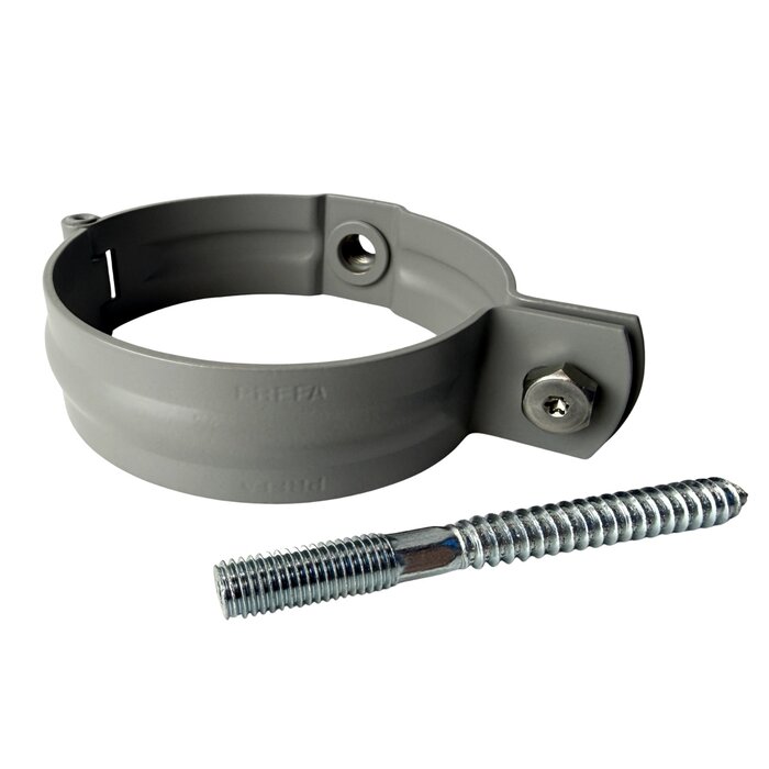 Prefa Aluminium scharnierbeugelset M10 100 mm - patinagrijs zinklook - set met montage-opties (Prefa)