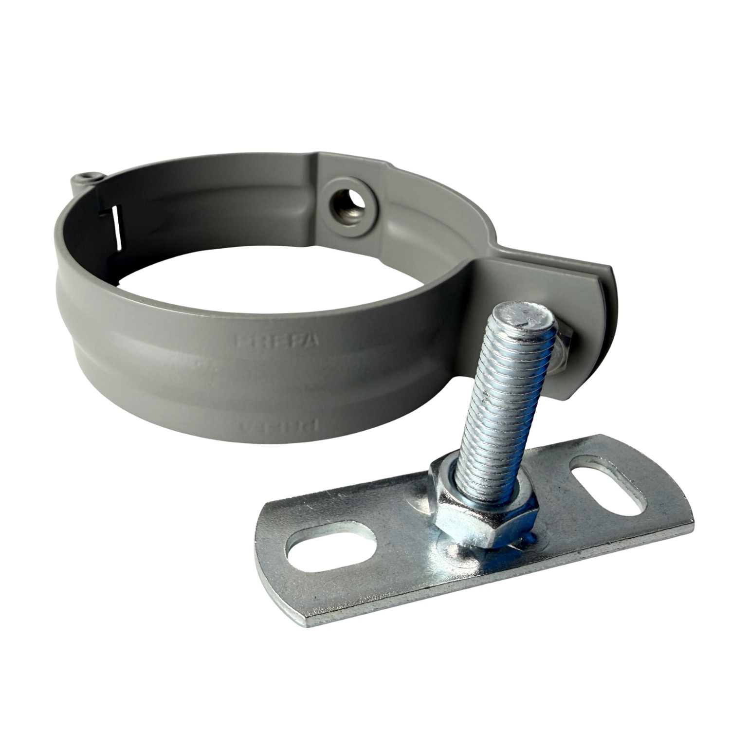 Prefa Aluminium scharnierbeugelset M10 100 mm - patinagrijs zinklook - set met montage-opties (Prefa)