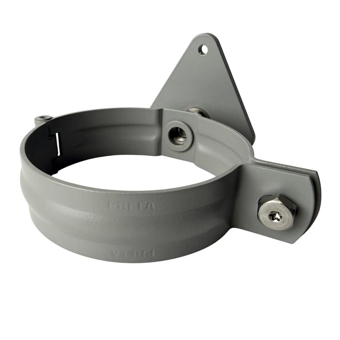 Prefa Aluminium scharnierbeugelset M10 100 mm - patinagrijs zinklook - set met montage-opties (Prefa)