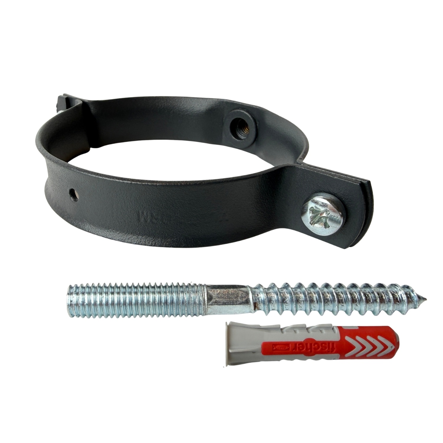 Kallos Scharnierbeugel 80 mm ral 9005 fijnstructuur M8 met schroefpen 80mm - Ral 7021 fijnstructuur