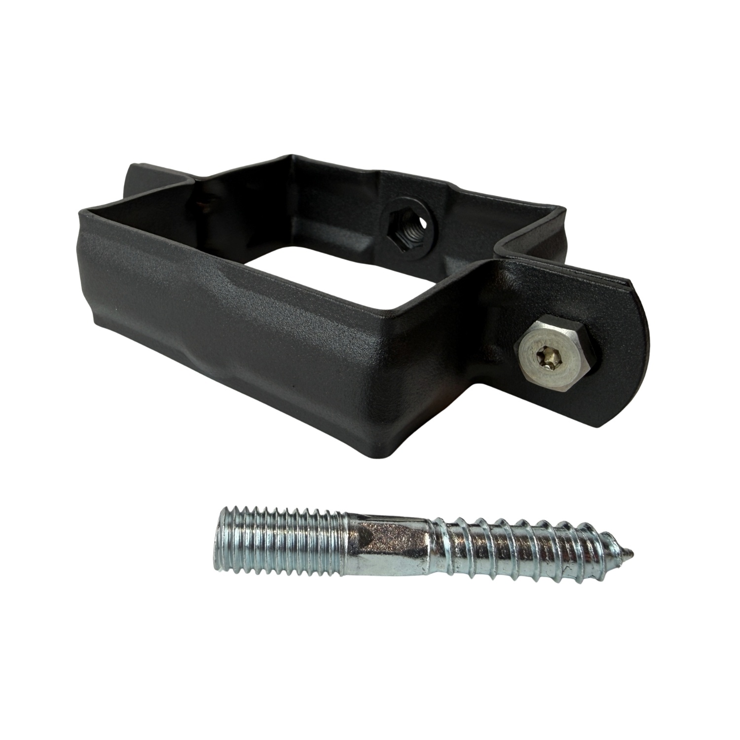 Kallos 80x80 mm vierkante M10 beugel in Ral-9005 fijnstructuur